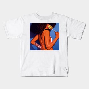 Blue woman Kids T-Shirt